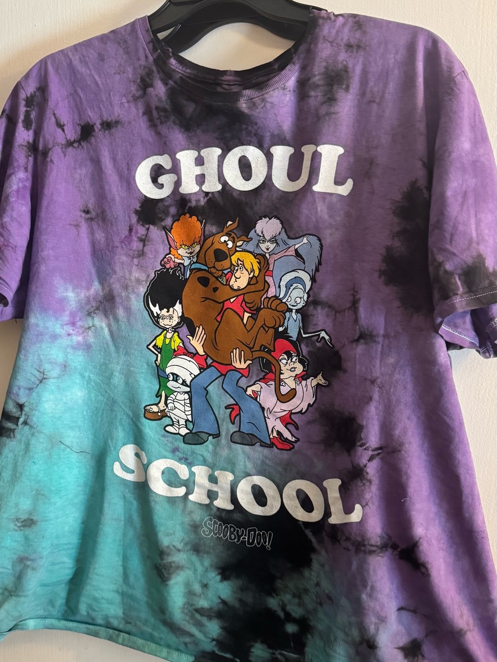 Scooby-Doo Ghoul School Tie-Dye Short Sleeve Tee - Purple & Teal